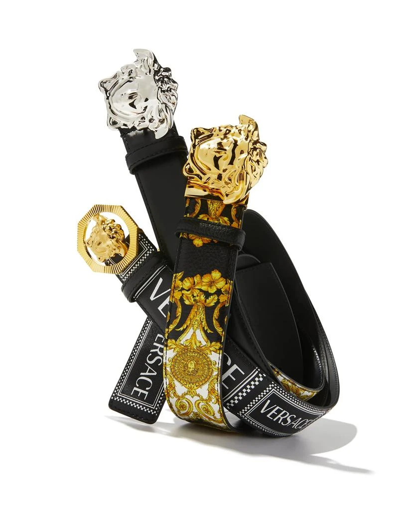 Versace Men's Leather Medusa-Buckle Belt 3