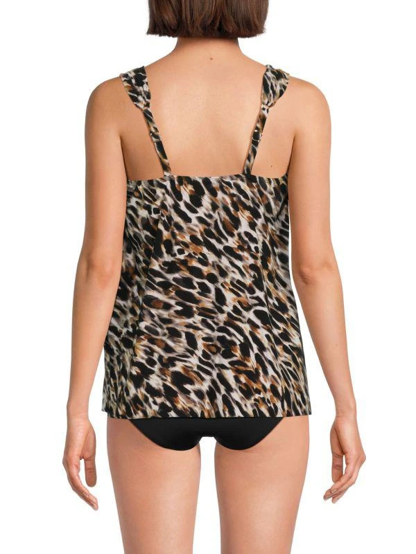 Miraclesuit Fur Realz Dazzle Animal Print Tankini Top 2