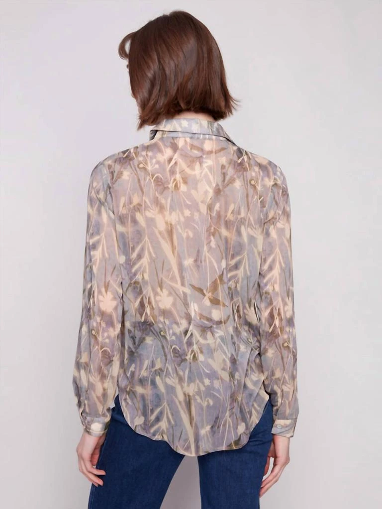 CHARLIE B Charlie B - Printed Chiffon Button-down Shirt 2