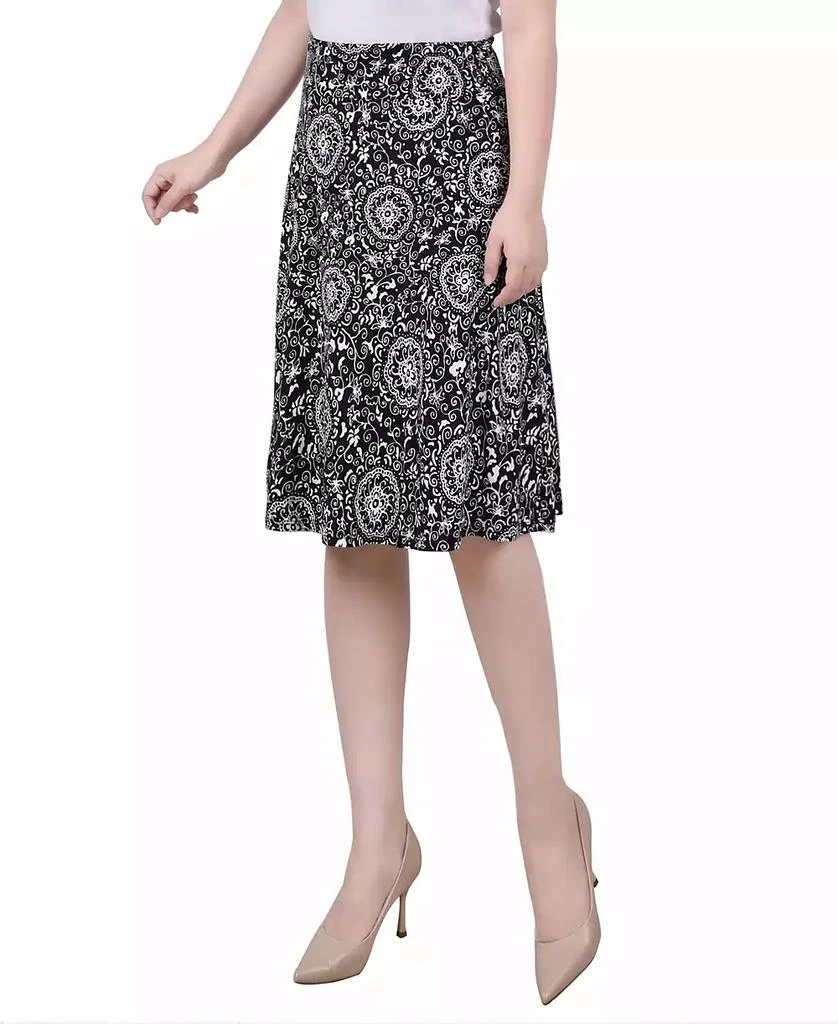 NY Collection Petite Wide Waisted Knee Length Skirt 3