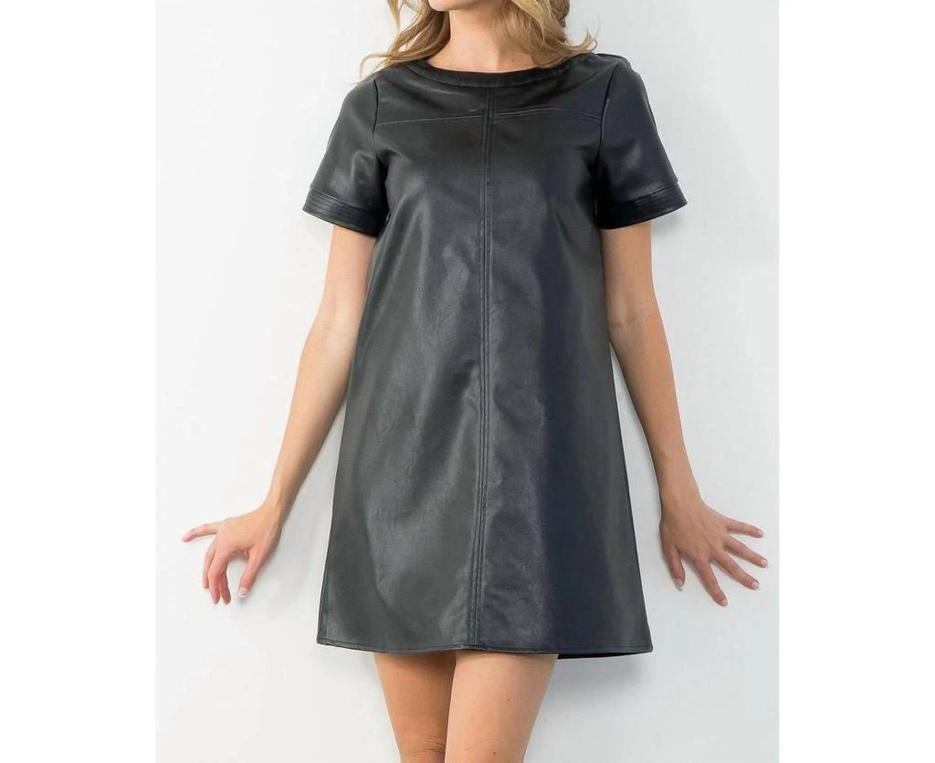 knee length dresses for ladies Caramel Brown Faux Leather Belted Maxi Dress - All Dresses