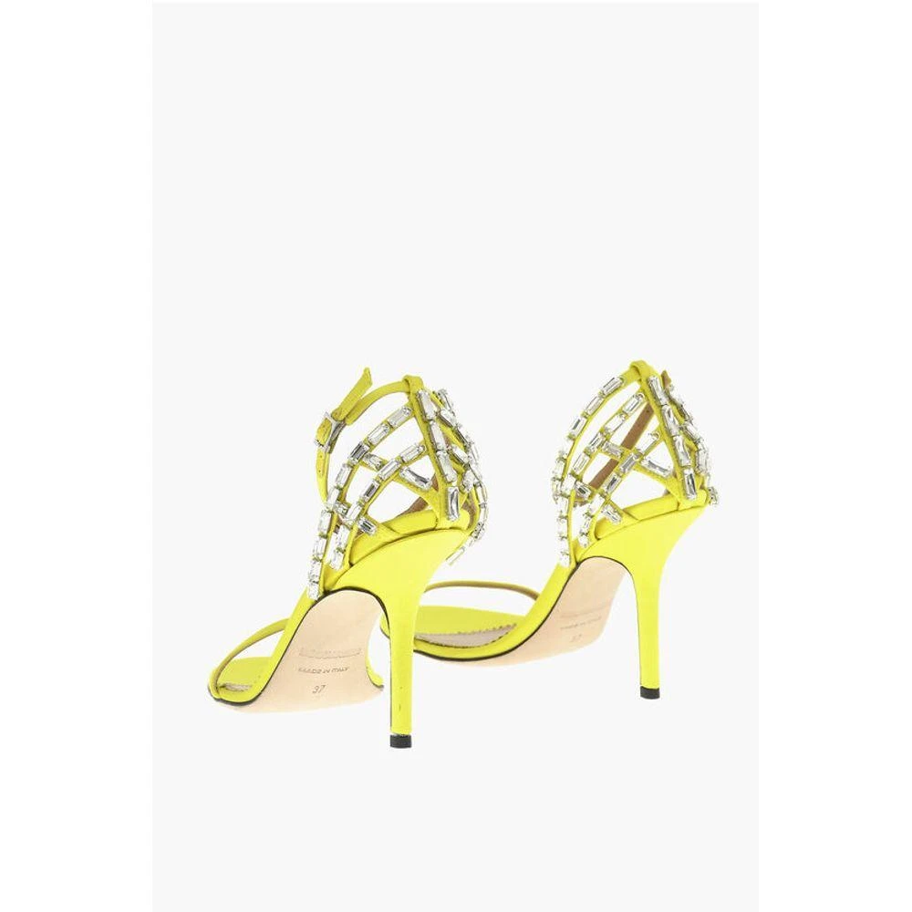 DSQUARED2 Dsquared² Satin CAGE Sandals Decorated With Women's Rhinestones 2