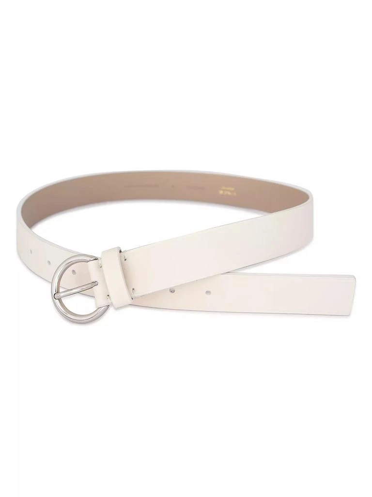 Vince Flat Leather Ring Buckle Belt 2