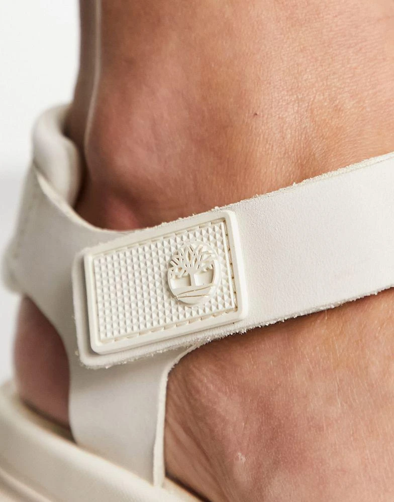Timberland Timberland everleigh ankle strap sandals in natural off white nubuck leather 3