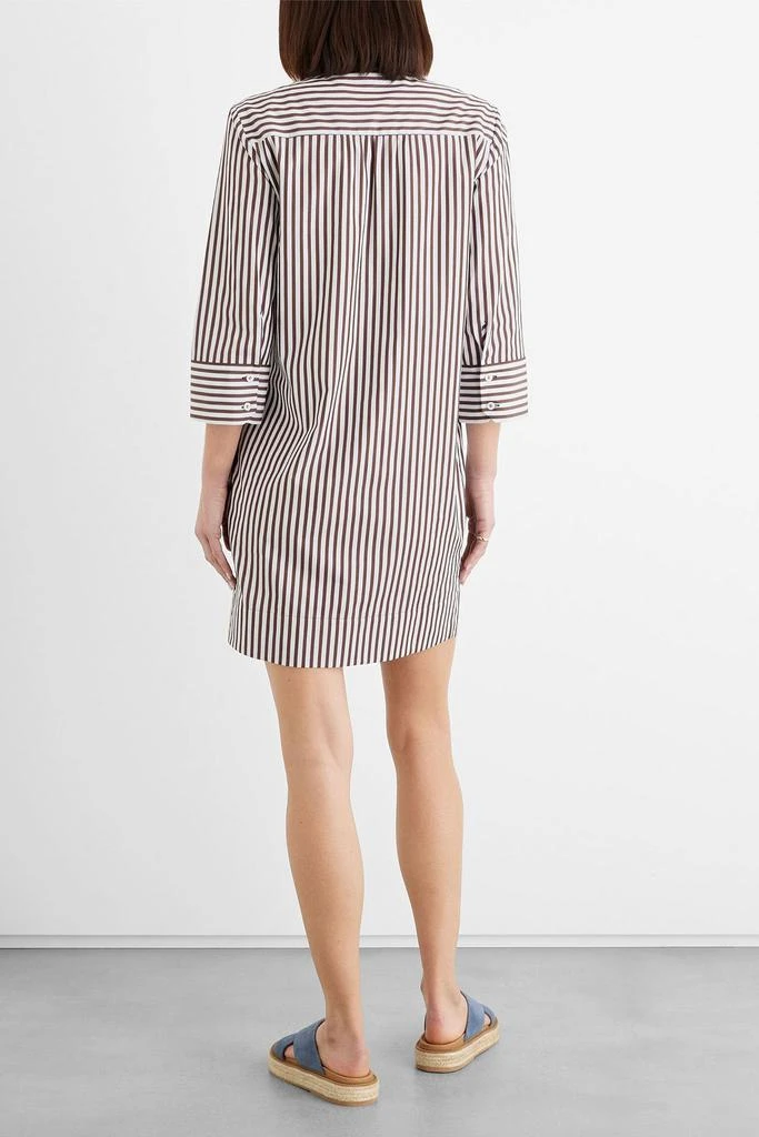 IRIS & INK Cleo striped cotton-poplin mini dress 3