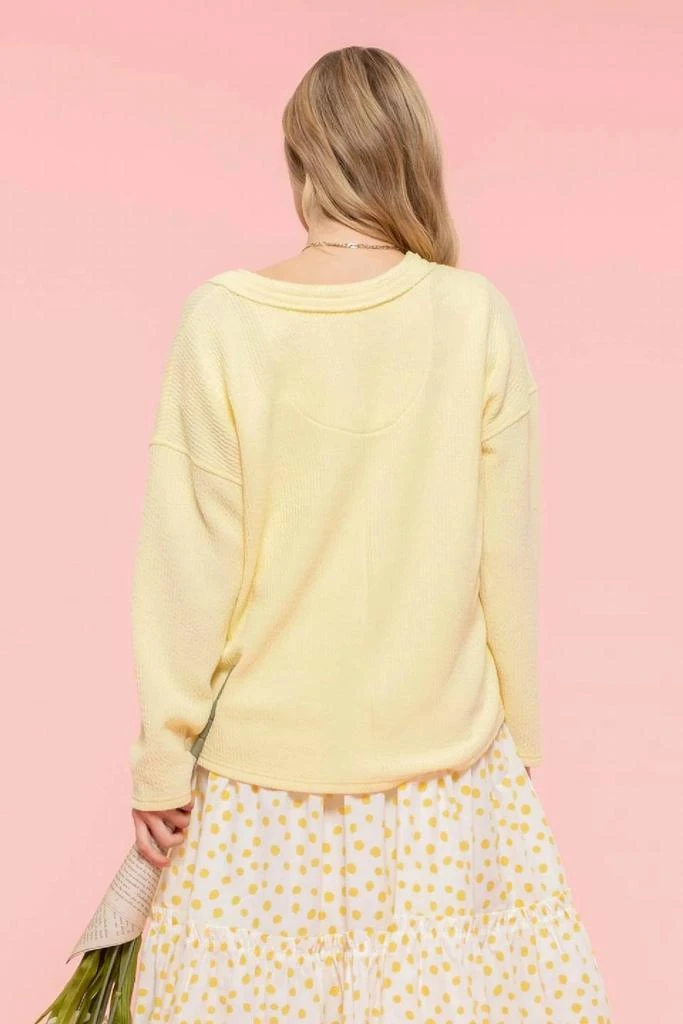 Blu Pepper Blu Pepper - V-NECKLINE KNIT SWEATER 4