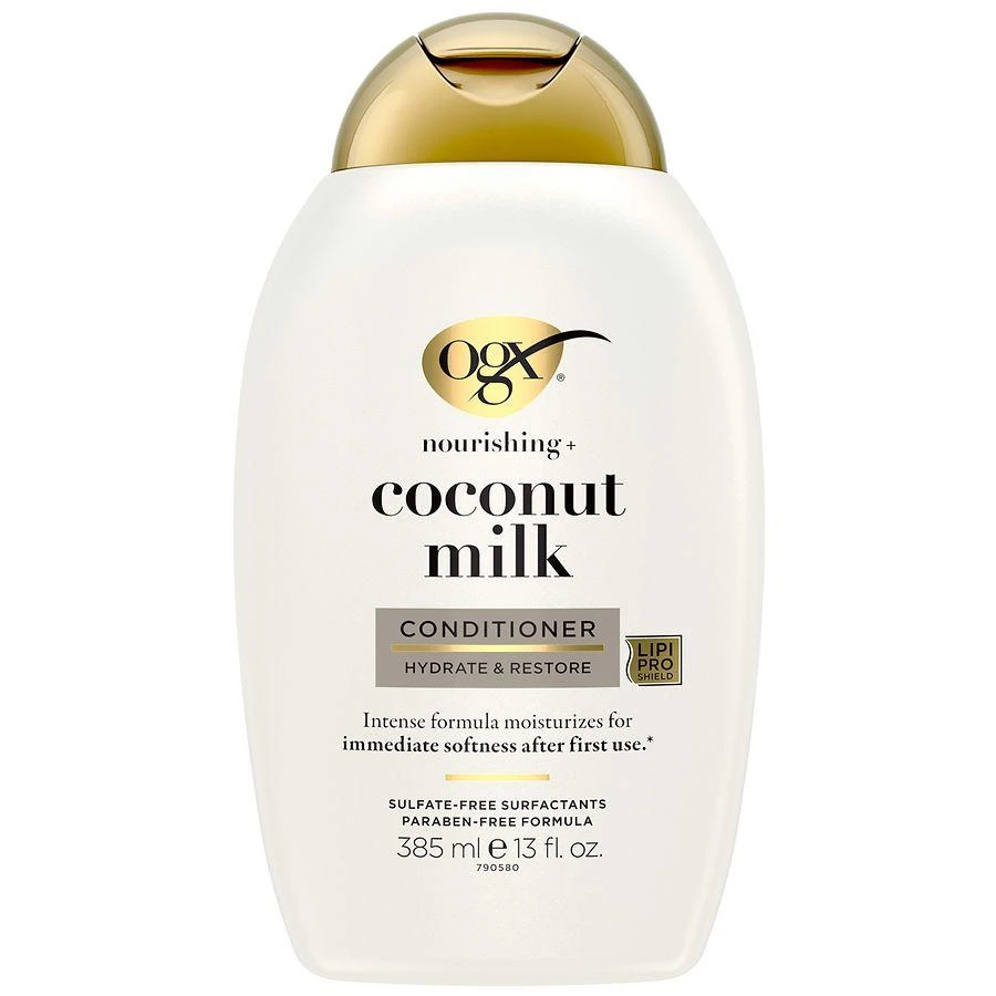 OGX Nourishing + Coconut Milk Conditioner, Hydrating & Restoring Creamy Coconut, White Peach, & Shea Butter 1