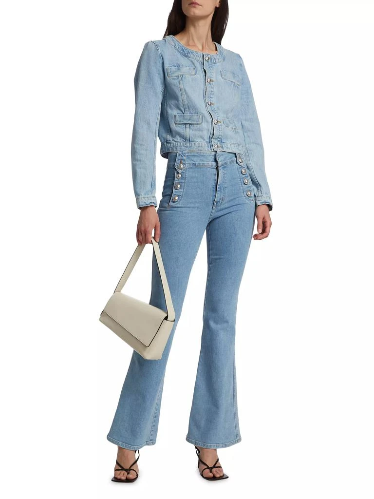 Derek Lam Robertson High-Rise Stretch Flare Sailor Jeans 2