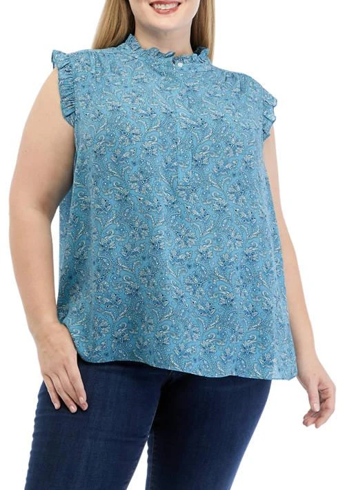philosophy Plus Size Ruffle Sleeve Blouse 1