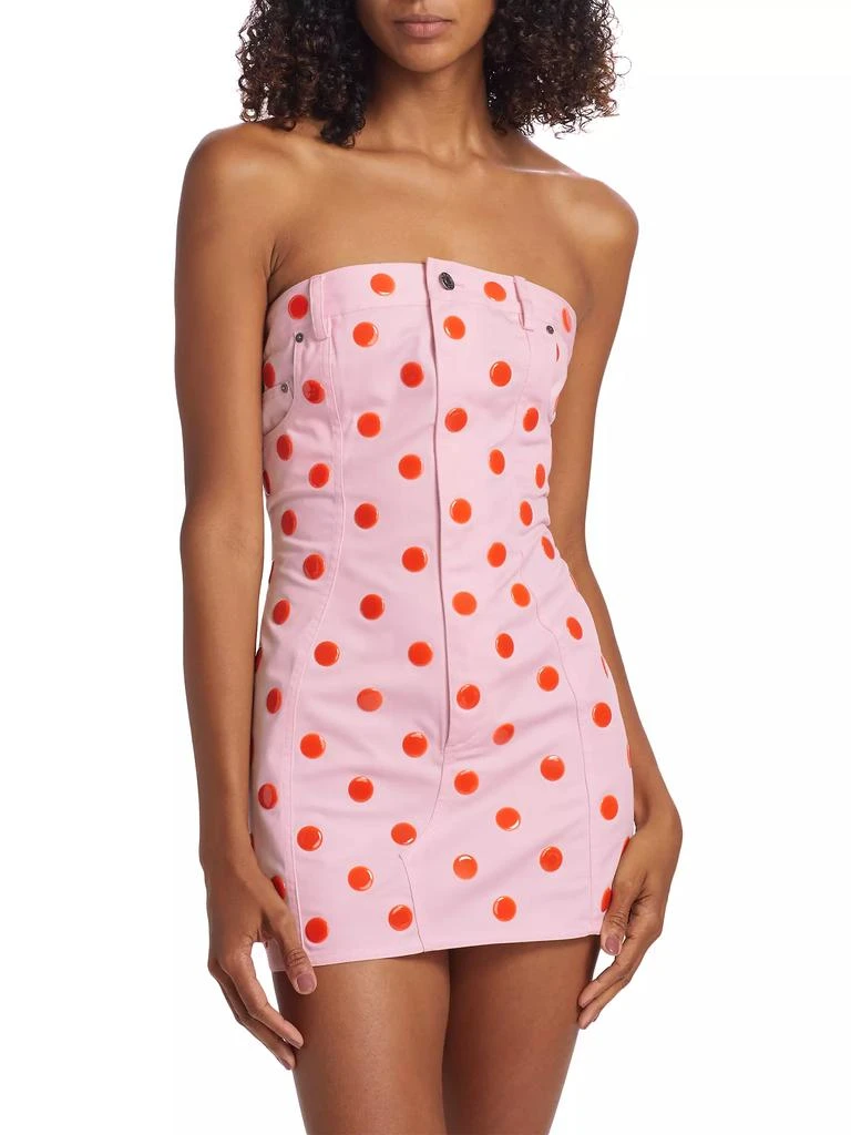 Area Polka Dot Strapless Minidress 3