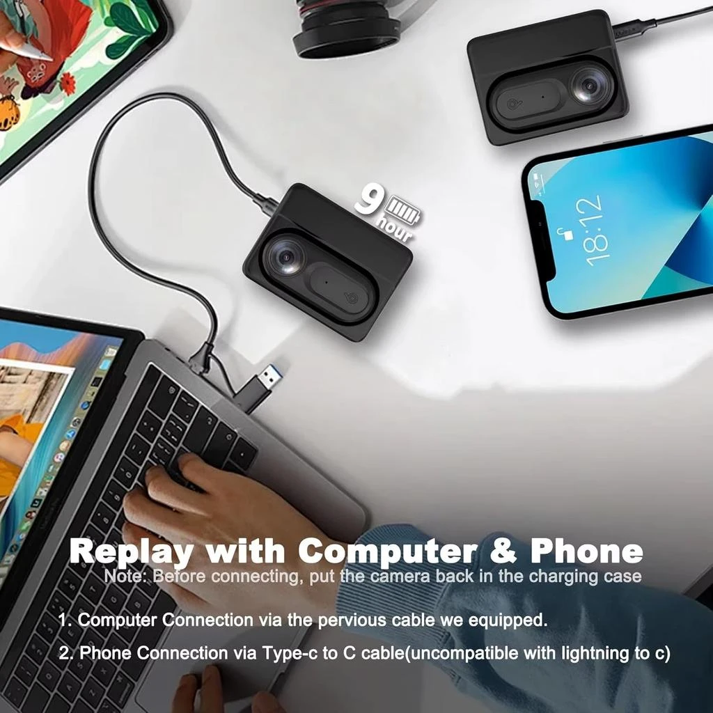 GICAMVISION Upgraded Waterproof Mini Action Camera with 1080P Resolution, 64GB Storage, and Extended Battery Life 4