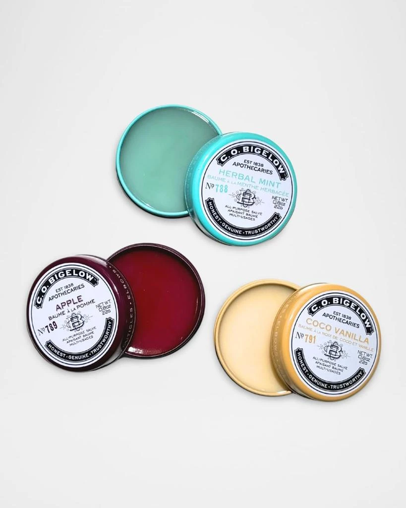 C.O. Bigelow Lip Salve Tin Trio Set 3
