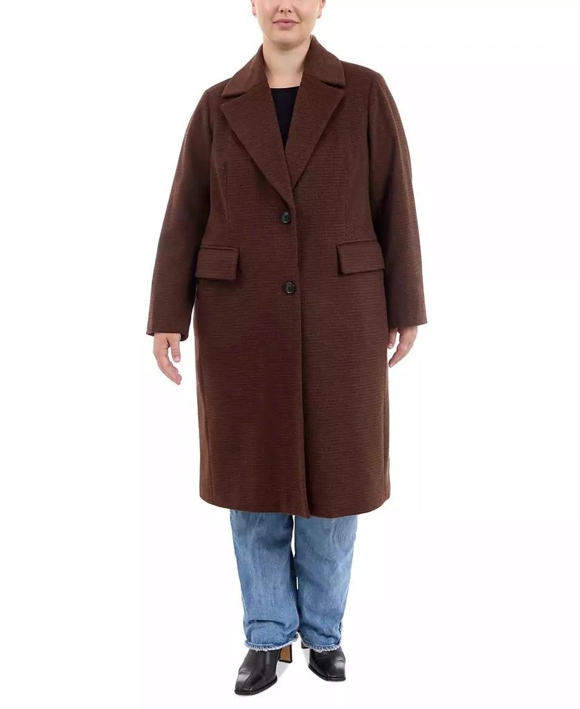 Michael Kors Plus Size Single-Breasted Coat, Created for Macy's 1