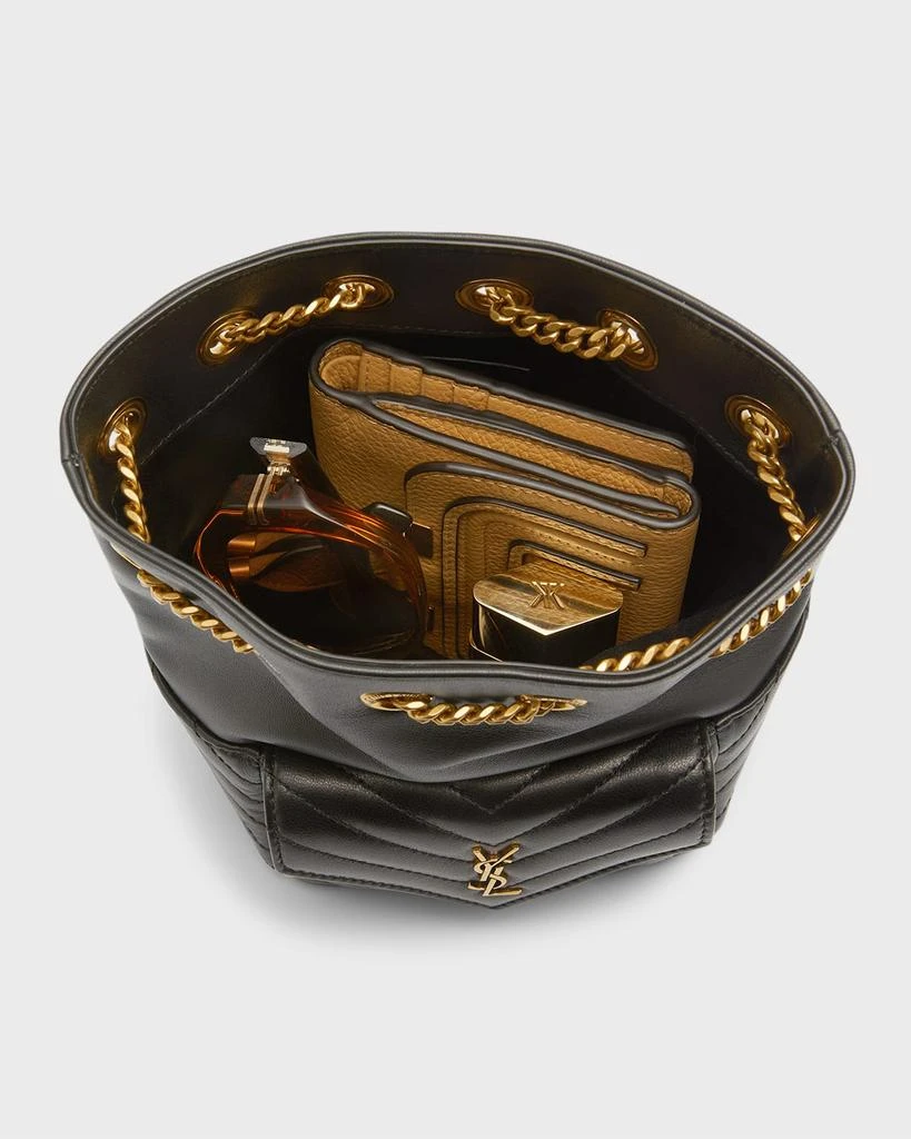 Yves Saint Laurent Joe Mini YSL Bucket Bag in Smooth Leather 7