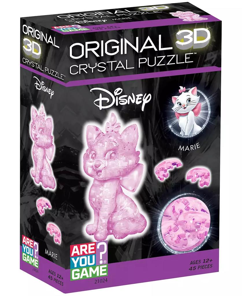 AreYouGame 3D Disney Marie Crystal Puzzle Set, 45 Piece