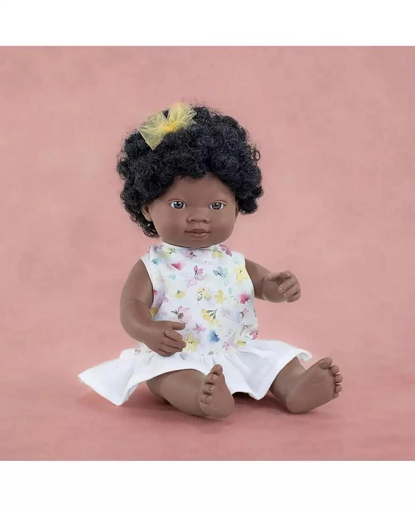 MINILAND My Friends and Me Collection African Baby Girl Doll with Black Hair - 15" 2