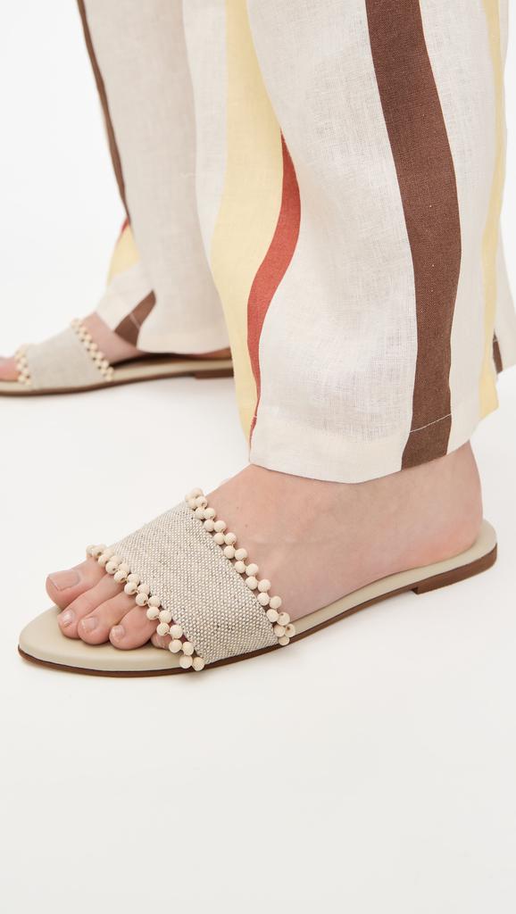 Kaanas Cala Asymmetric Linen Slides