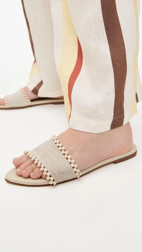 Kaanas Cala Asymmetric Linen Slides 2