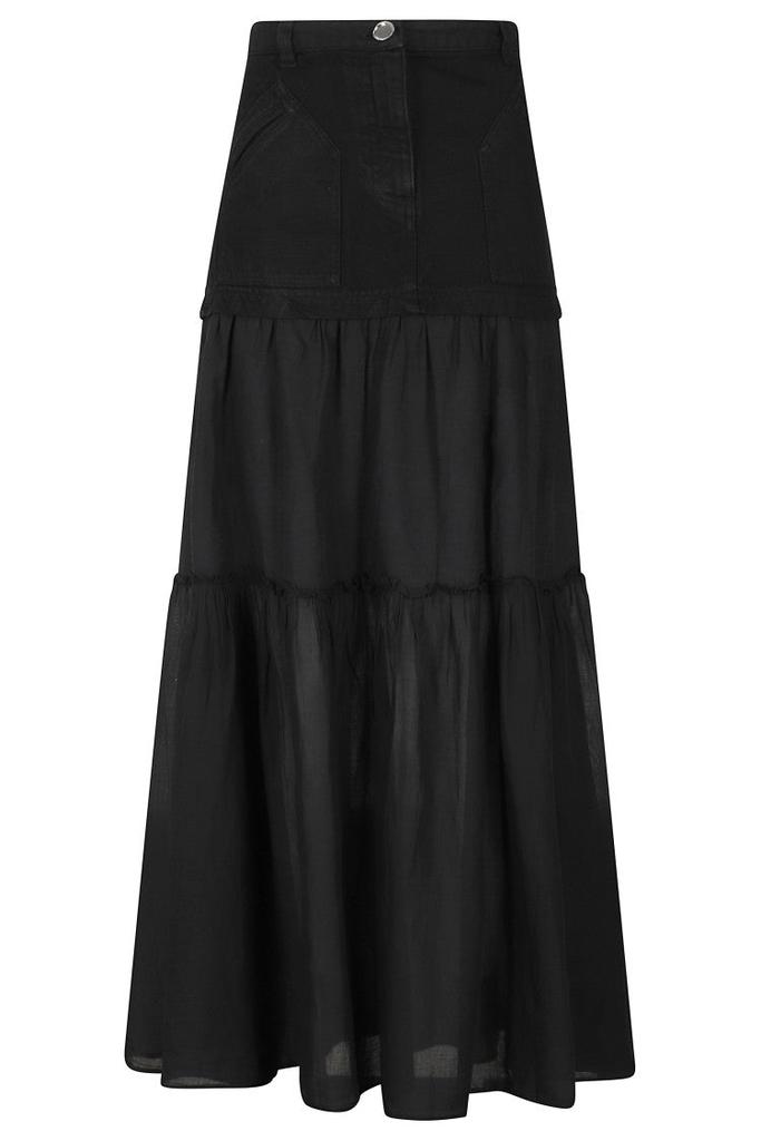 PINKO Kenny Cotton Voile Maxi Skirt