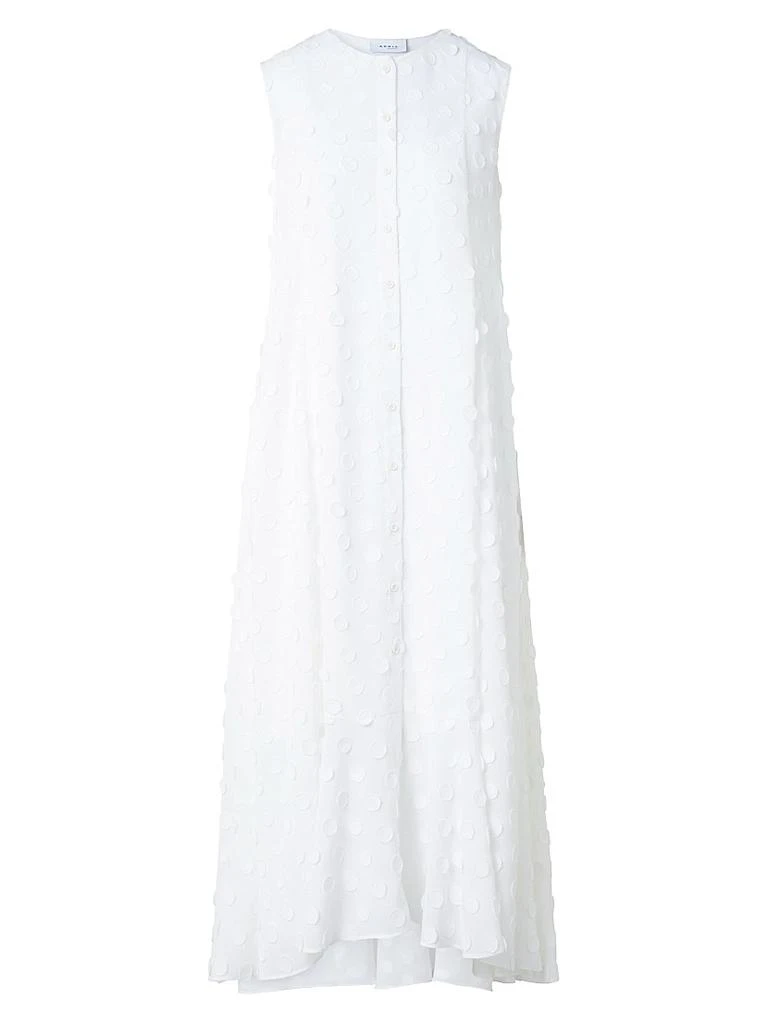 Akris Polka Dot Appliqué Georgette Midi-Dress 3