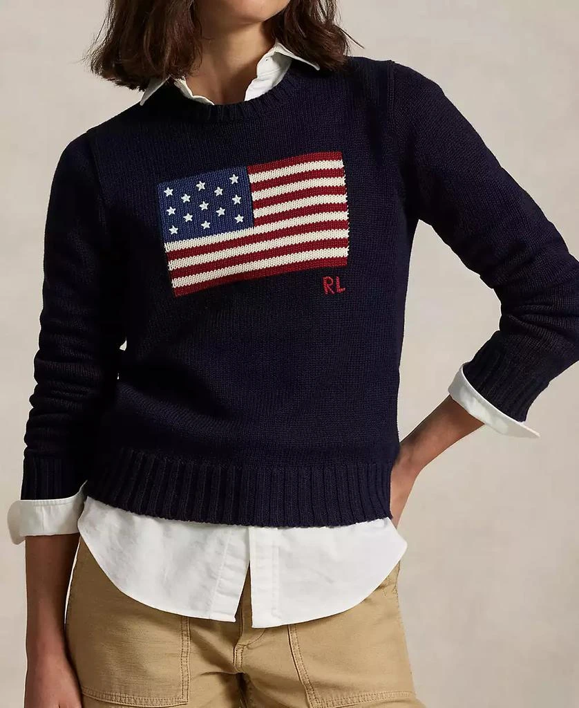 Ralph Lauren Women's Flag Cotton Crewneck Sweater 3