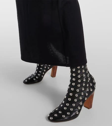 Khaite Apollo 85 studded leather ankle boots 4