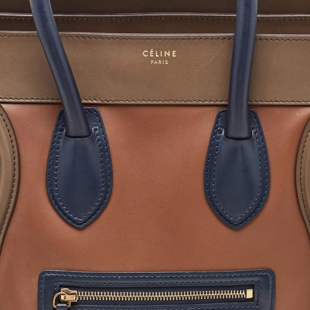 Celine Celine Tricolor Leather Mini Luggage Tote 5