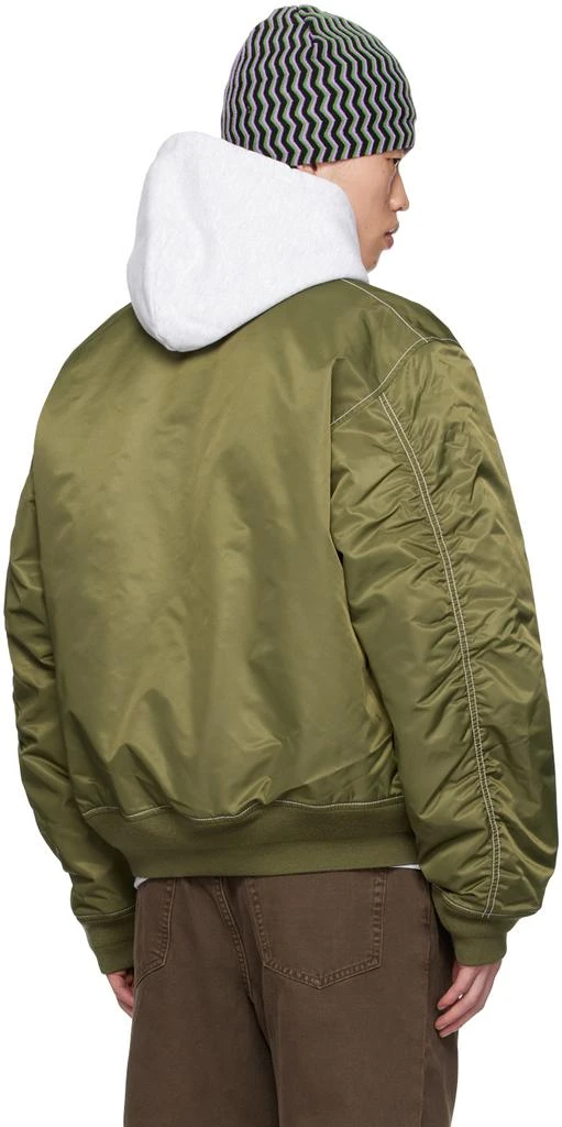 STUSSY Khaki Built Reversible Bomber Jacket 3