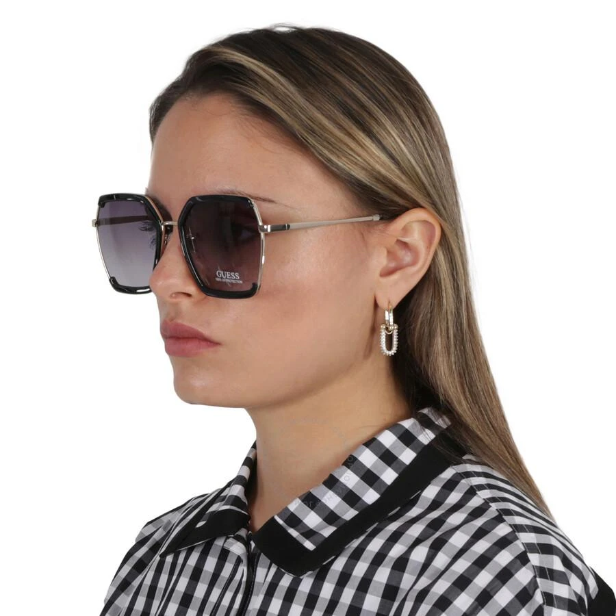 Guess Factory Smoke Gradient Butterfly Ladies Sunglasses GF0418 01B 58 2