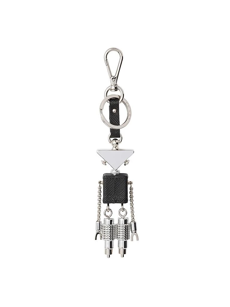 Prada Robot Saffiano Leather Keychain Charm 2
