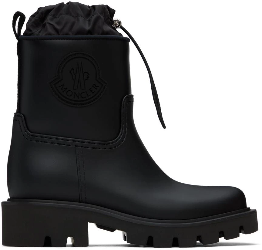 Moncler Black Kickstream Rain Boots 1