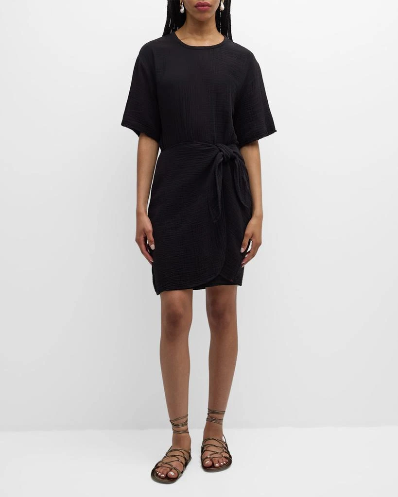 XIRENA Emme Cotton Gauze Mini Wrap Dress 2