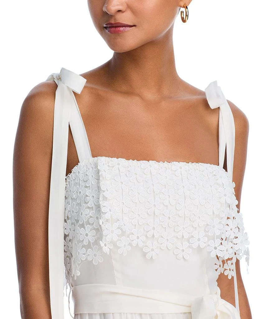 AQUA Lace Overlay Midi Dress - Exclusive 3
