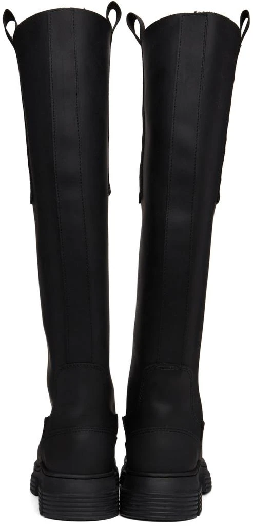 Ganni Black Recycled Rubber Country Boots 4