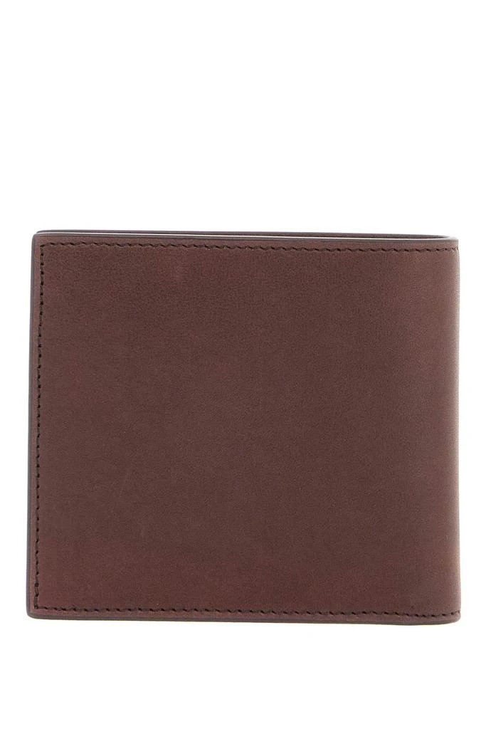 Thom Browne compact dark brown calfskin wallet with slots 3
