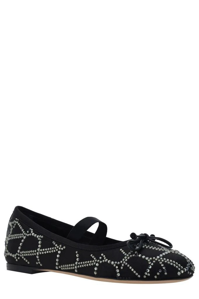 Valentino Valentino	Toile Iconographe Bow Detailed Ballerina Shoes 2