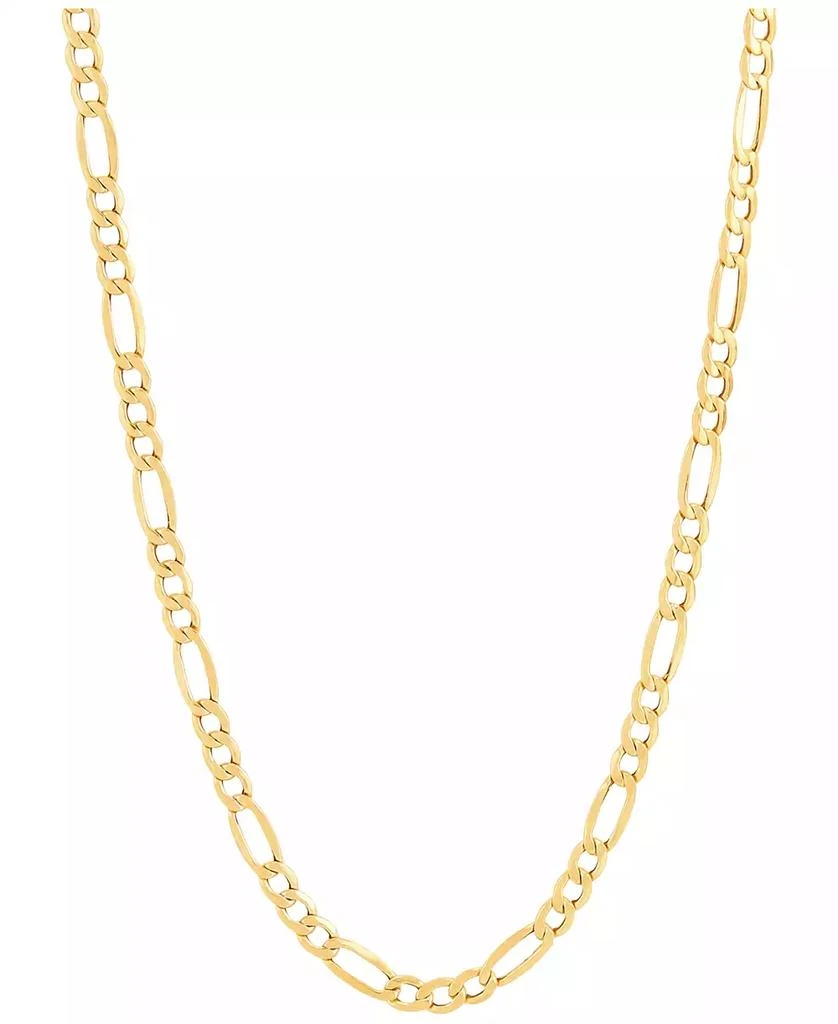 Italian Gold Lightweight Polished Figaro Link 22" Chain Necklace (3.9mm) in 10k Gold