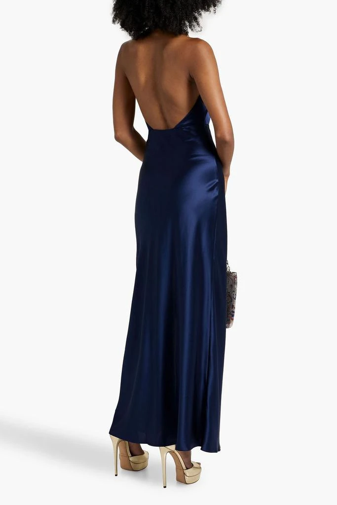 NICHOLAS Satin halterneck gown 3