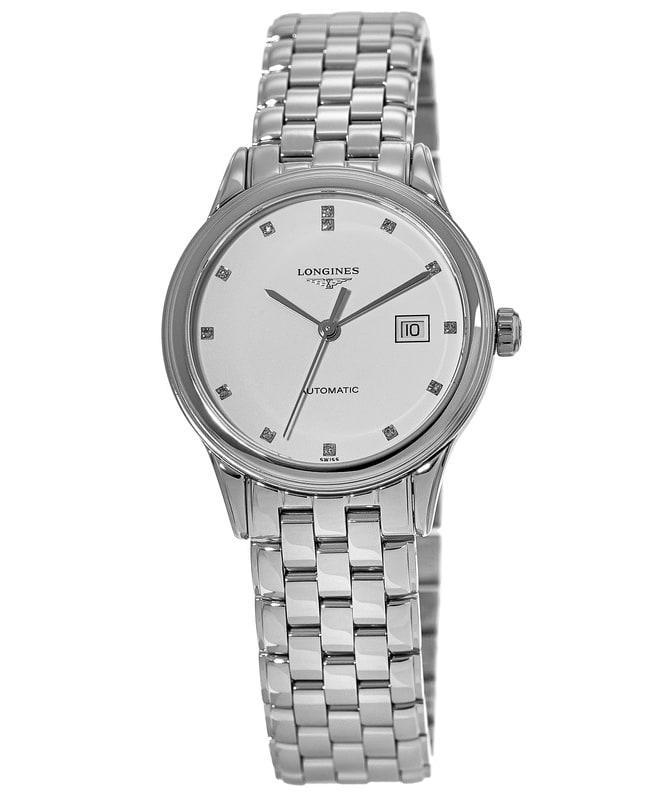 Longines Longines Flagship Automatic White Diamond Dial Steel Women's Watch L4.374.4.27.6