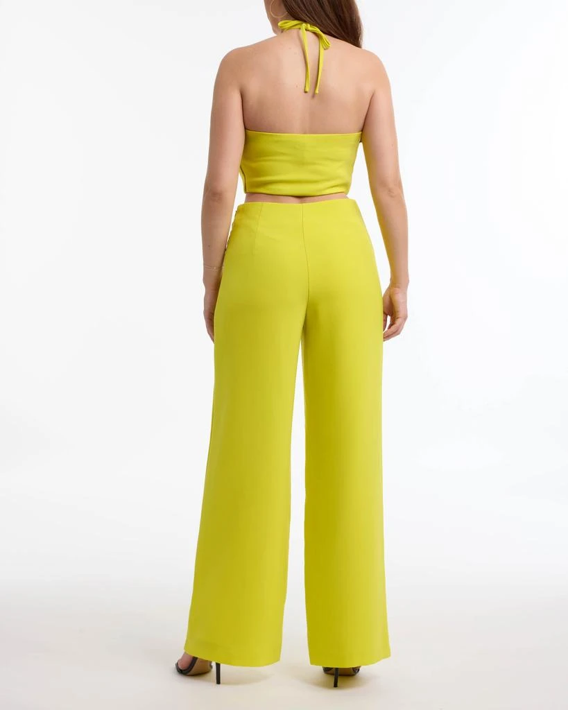Bebe BEBE Women's Wide Leg Halter Jumpsuit with Keyhole Detail 2