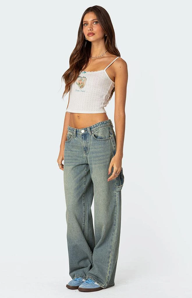 Edikted Divine Hearts Pointelle Tank Top 4