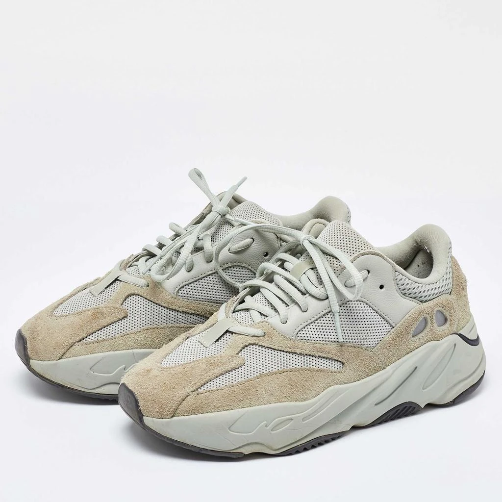 YEEZY Yeezy x Adidas Green Knit Fabric and Suede Boost 700 Salt Sneakers Size 42 2/3 2