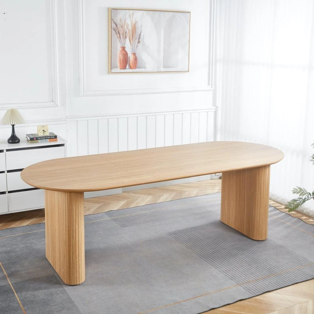 Streamdale Furniture Streamdale MDF Pedestal Dining Table - Modern Style, Easy Assembly 4