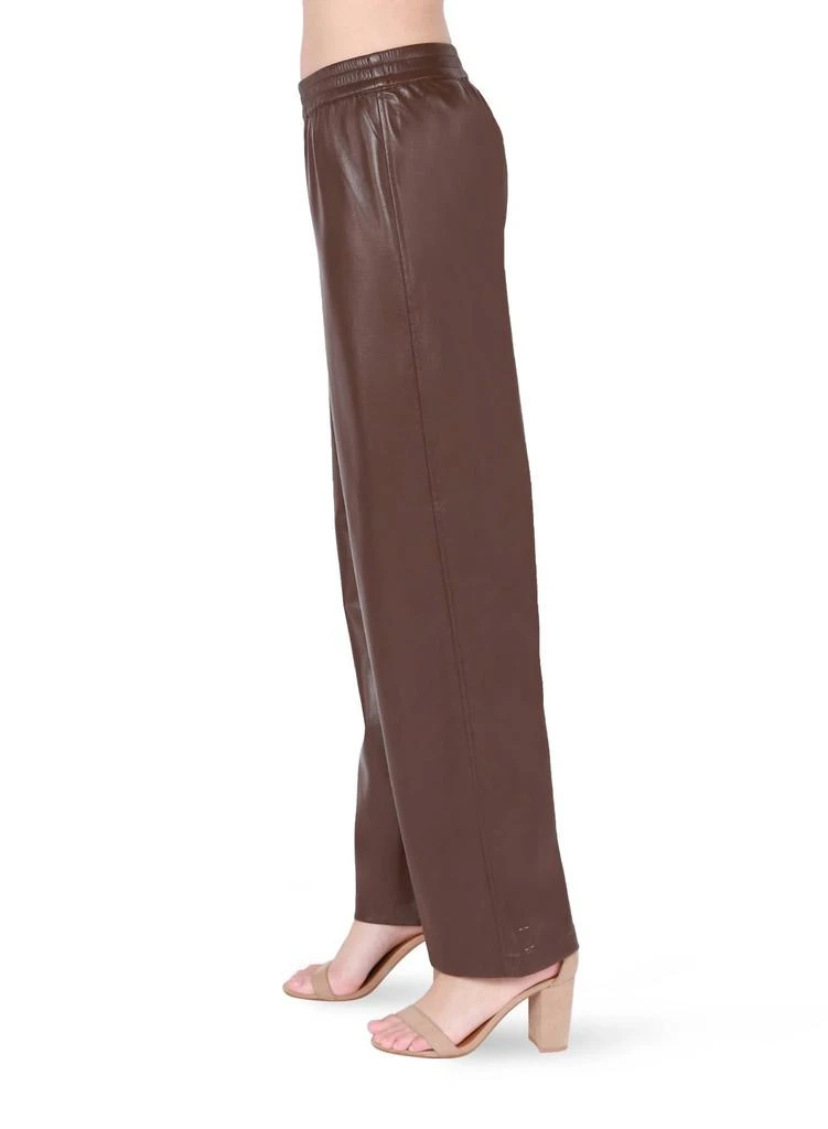 Dex Dex - PULL ON FAUX LEATHER WIDE LEG PANTS 2