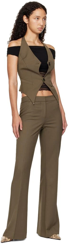 Bec & Bridge Khaki Teri Bootleg Trousers 4