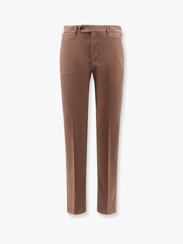 PT TORINO Stretch cotton trouser with logo metal charm