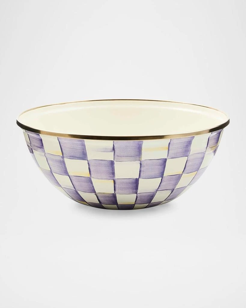 MacKenzie-Childs Violet Check Medium Everyday Bowl