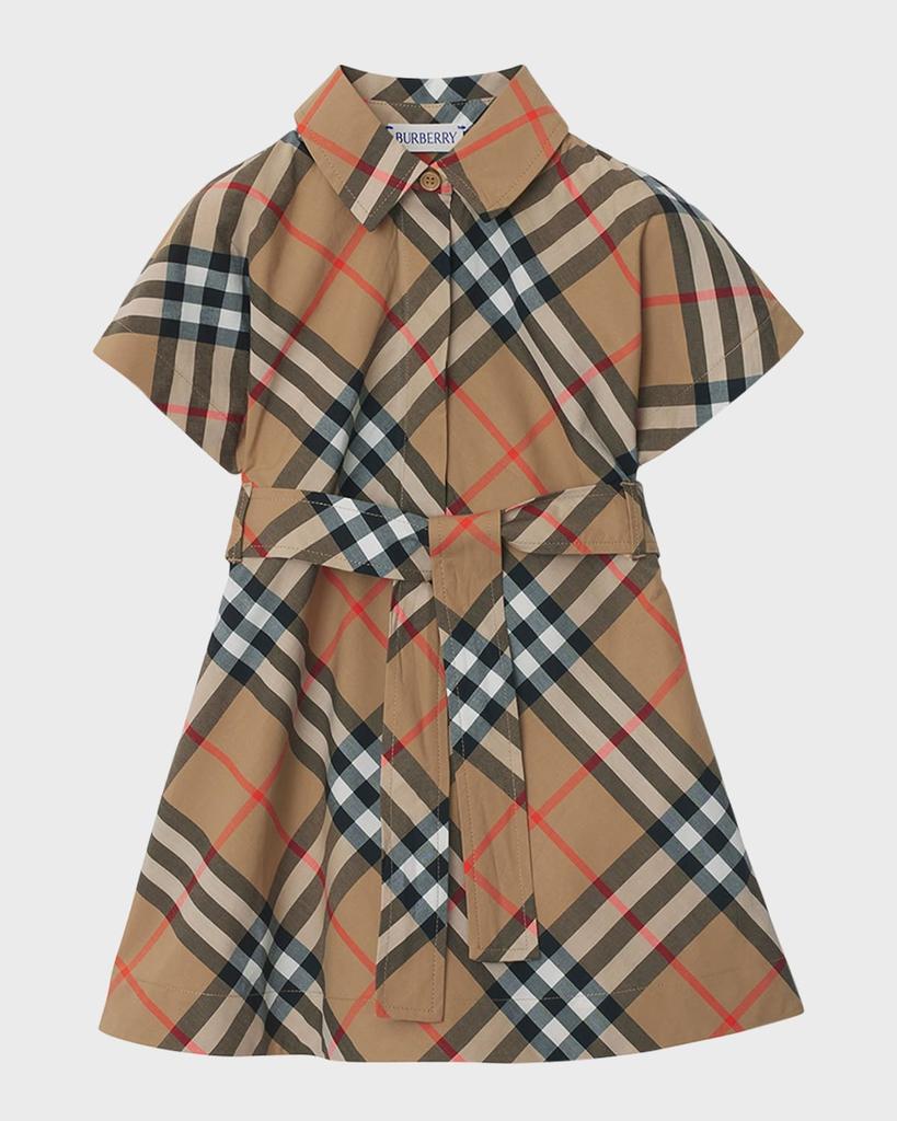 Burberry Girl's Giuletta Check-Print Shirt Dress, Size 6M-2