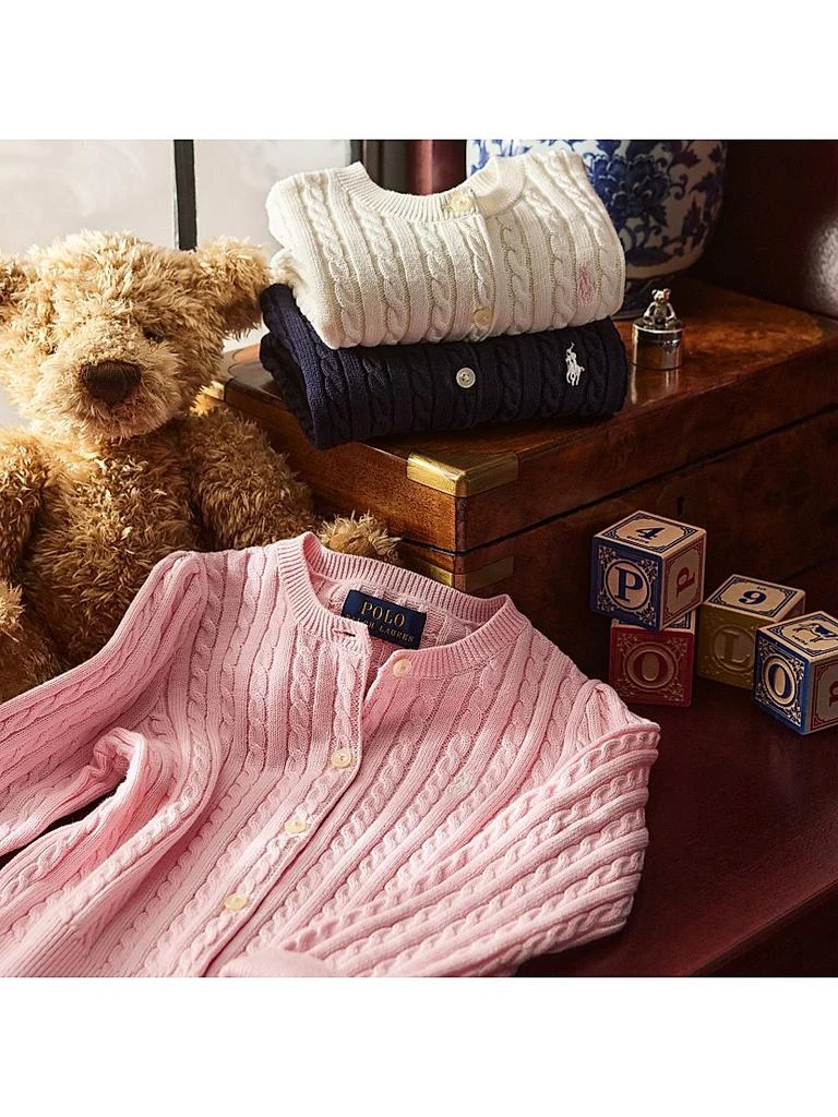Ralph Lauren Girl's Cable-Knit Cotton Cardigan 6