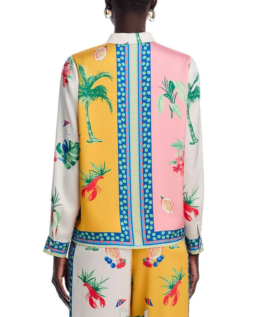 AQUA Printed Long Sleeve Blouse - Exclusive 3